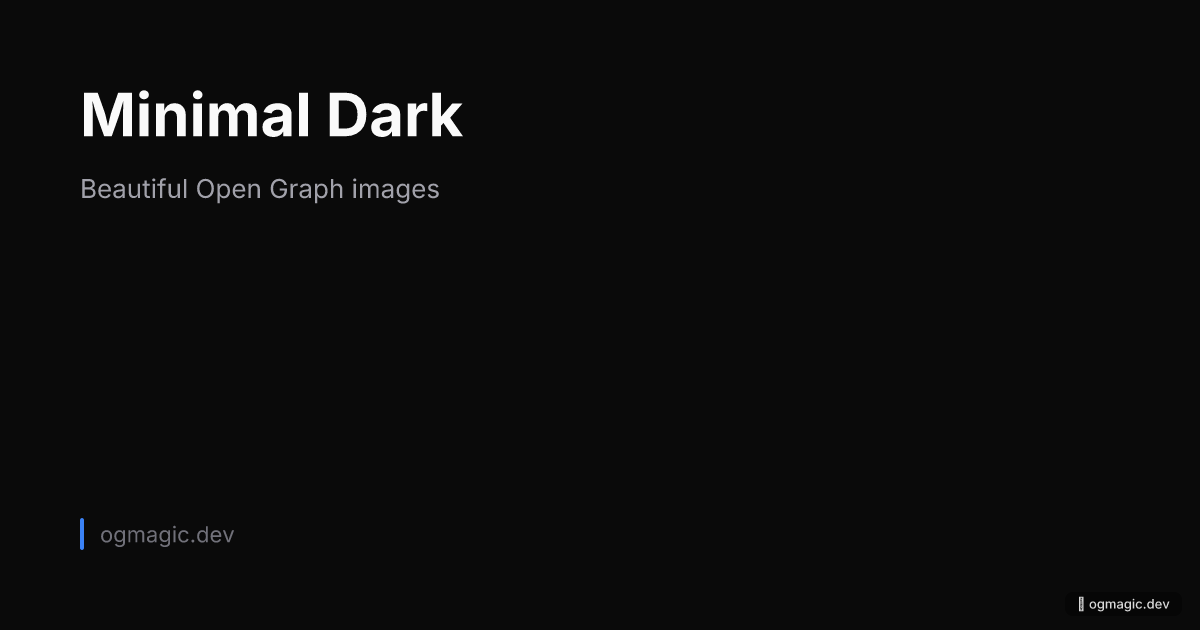 Minimal Dark OG image template