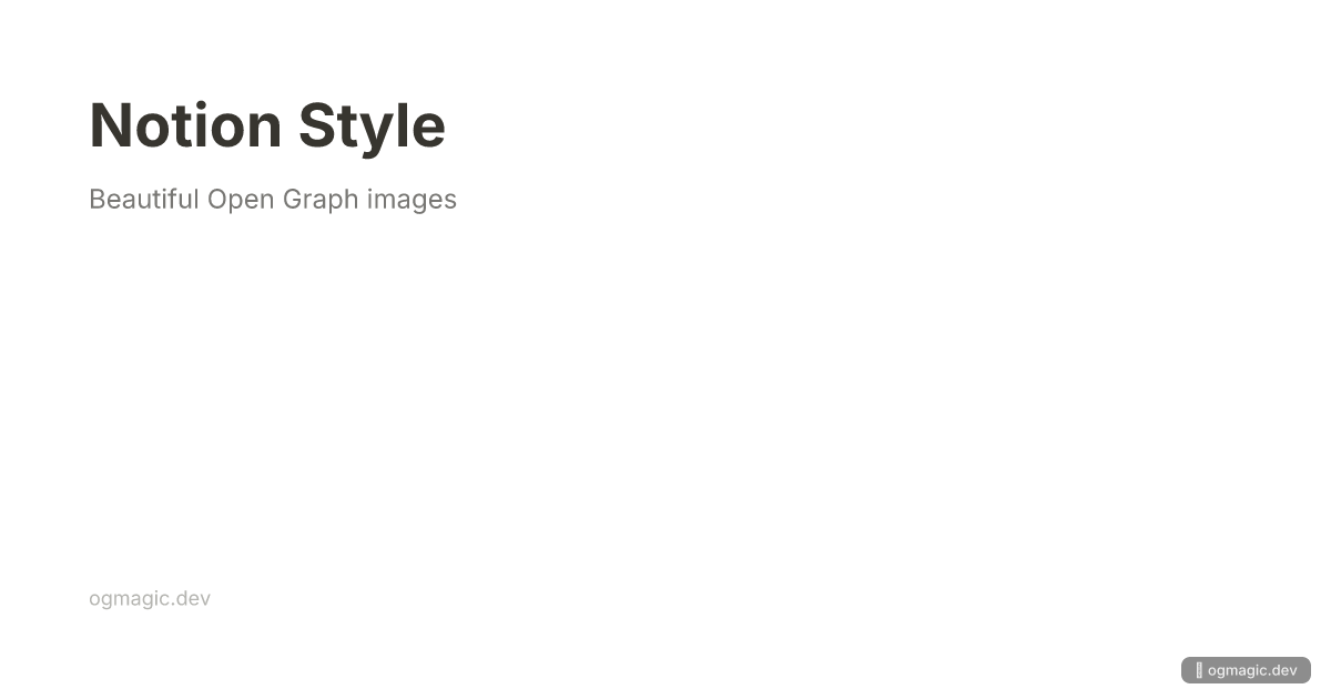 Notion Style OG image template