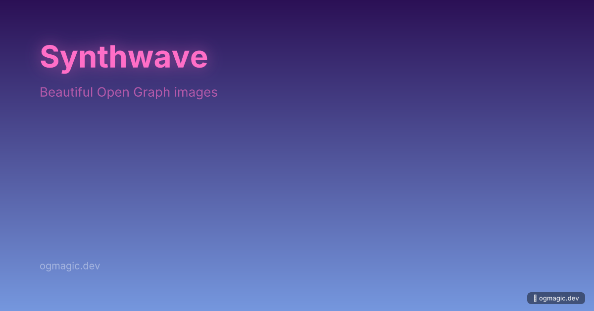 Synthwave OG image template