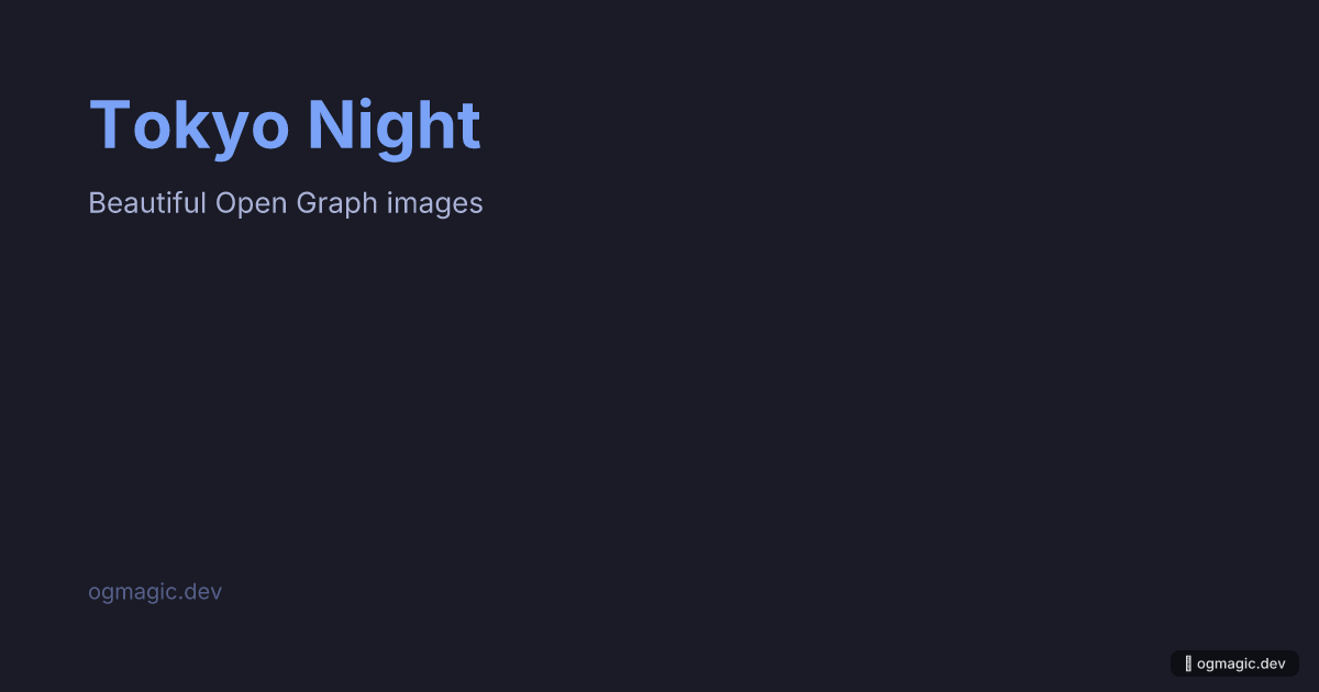Tokyo Night OG image template